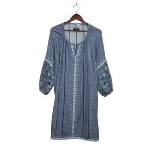 Johnny Was Womens Simonee Peasant Embroidered Tunic Dress Size 1X